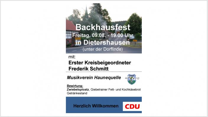 CDU Backhausfest 2024 in Dietershausen
